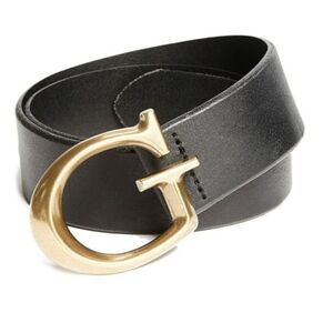 Guess Jackie Black Leather Belt S